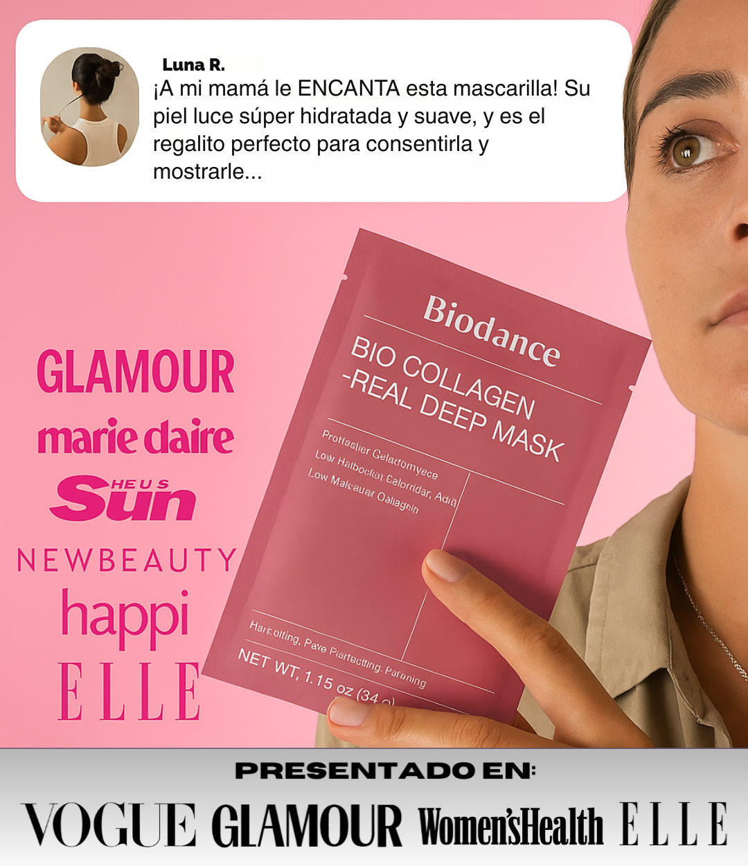 Oferta 5 Mascarillas de colágeno profundo SkinRevié® + Sérum ojos GRATIS