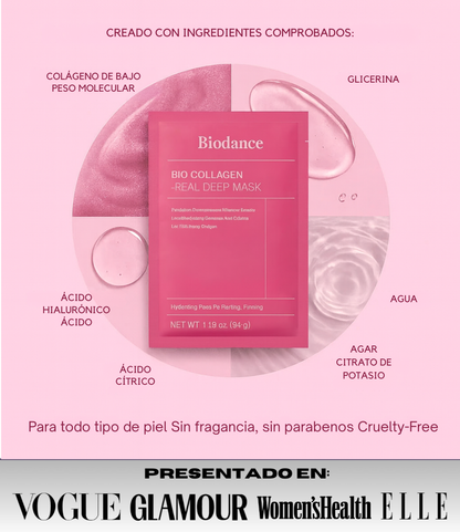 Oferta 5 Mascarillas de colágeno profundo SkinRevié® + Sérum ojos GRATIS