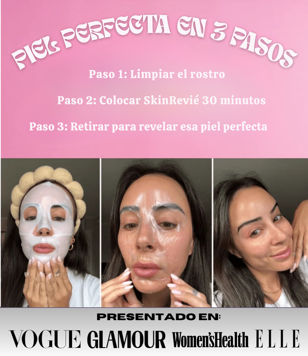Oferta 5 Mascarillas de colágeno profundo SkinRevié® + Sérum ojos GRATIS